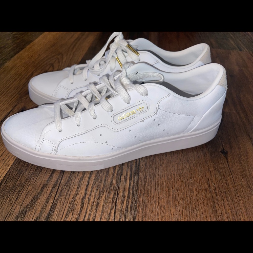 White adidas. Size 10. Only worn a few times